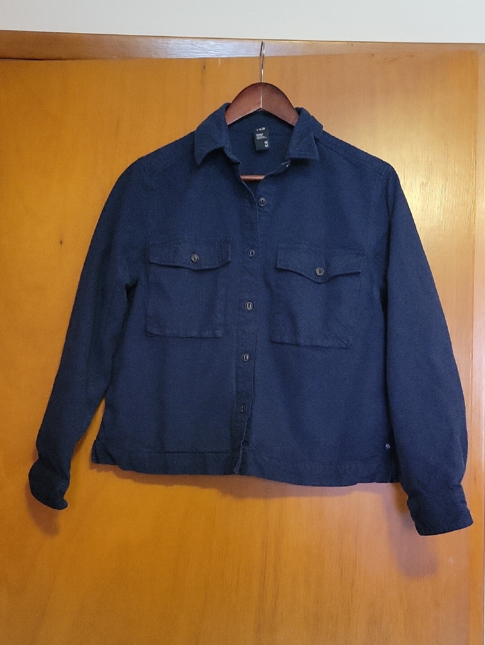 Mountain Hardwear Women's Dark Navy Button-Front Shirt Jacket Medium